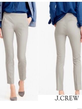 J. Crew Slim Martie Ankle Pants in Light Gray